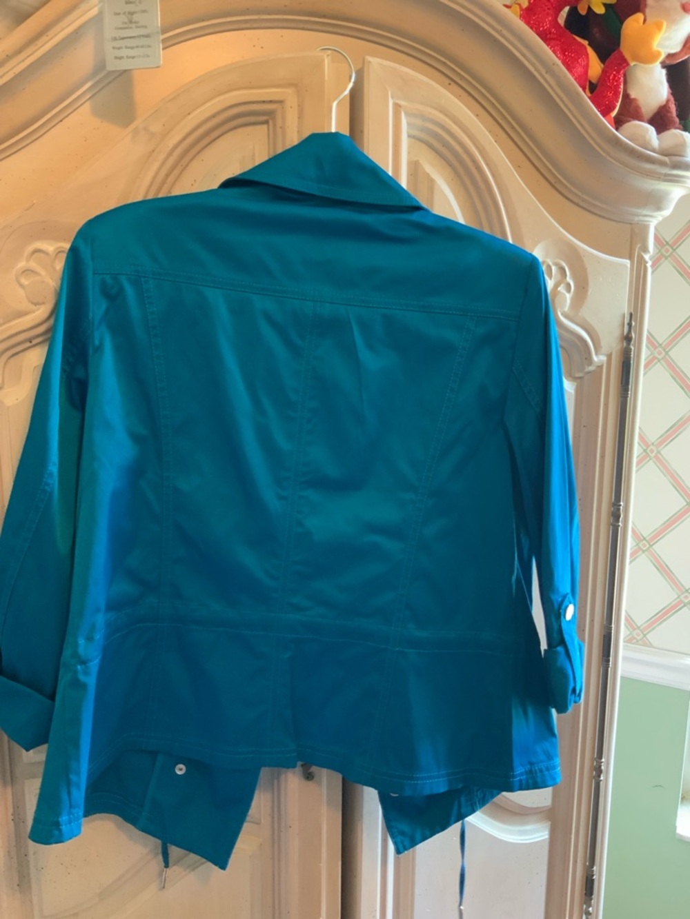 White House Black Market Teal Utility Jacket - Picture 4 of 5